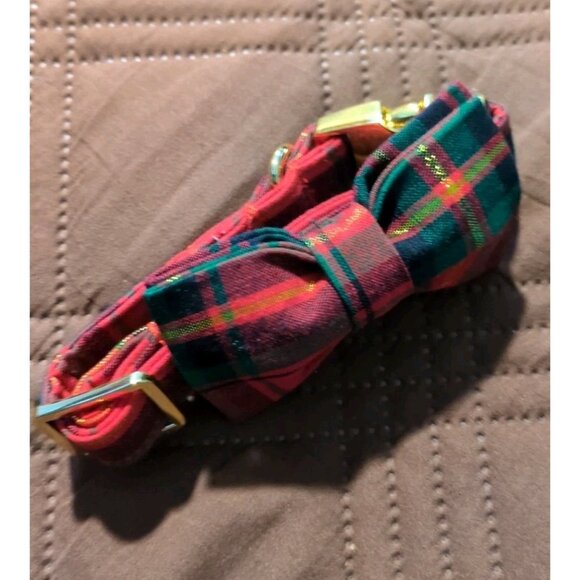 Lionheart glory Christmas Plaid Dog Collar, Dog Bow Collar Adjustable Small - Picture 8 of 10